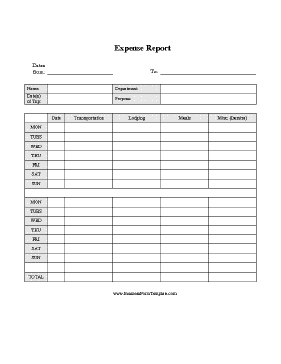 expense report template 5441