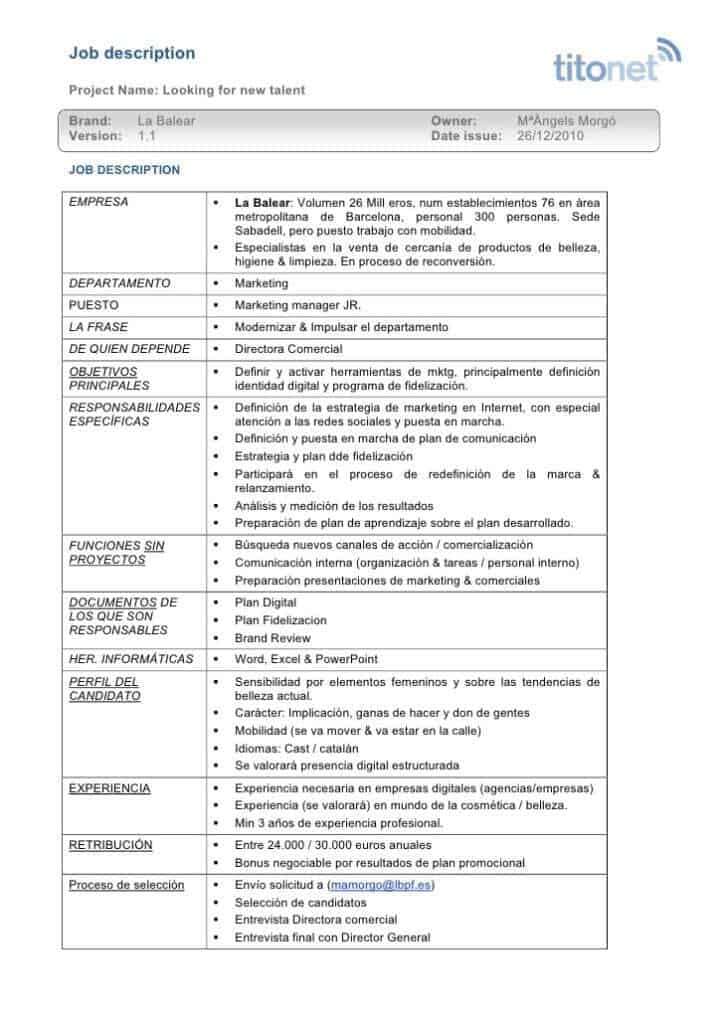 job description template 5412