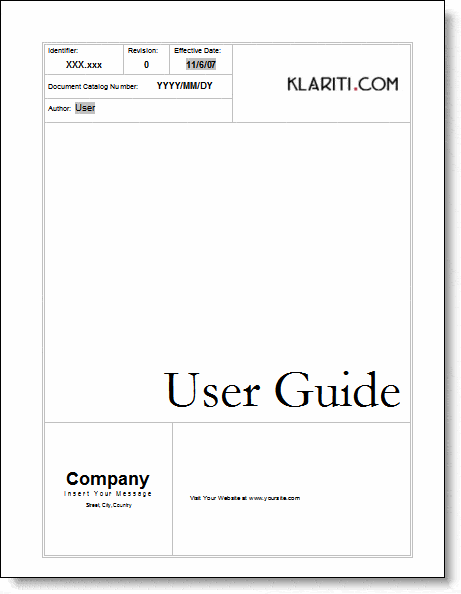 User Manual Template Design - Get Thousands of Free Manuals Books