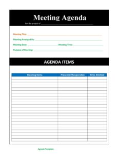 51+ Free Meeting Agenda Templates - Word Excel PDF Formats