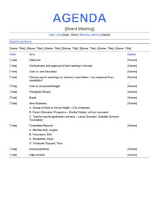 51+ Free Meeting Agenda Templates - Word Excel PDF Formats