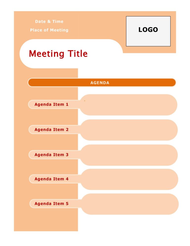 51+ Free Meeting Agenda Templates - Word Excel PDF Formats