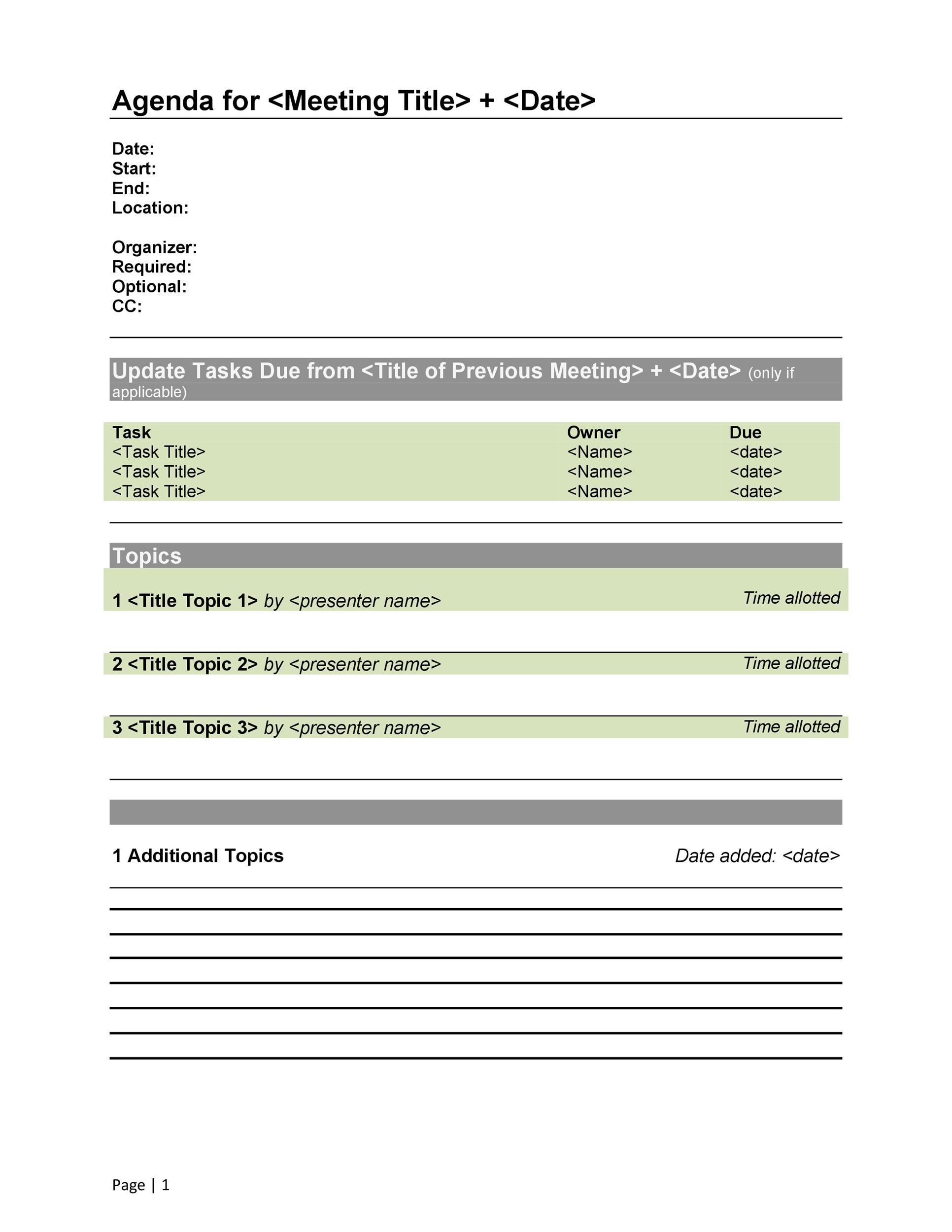 51 Free Meeting Agenda Templates Word Excel PDF Formats