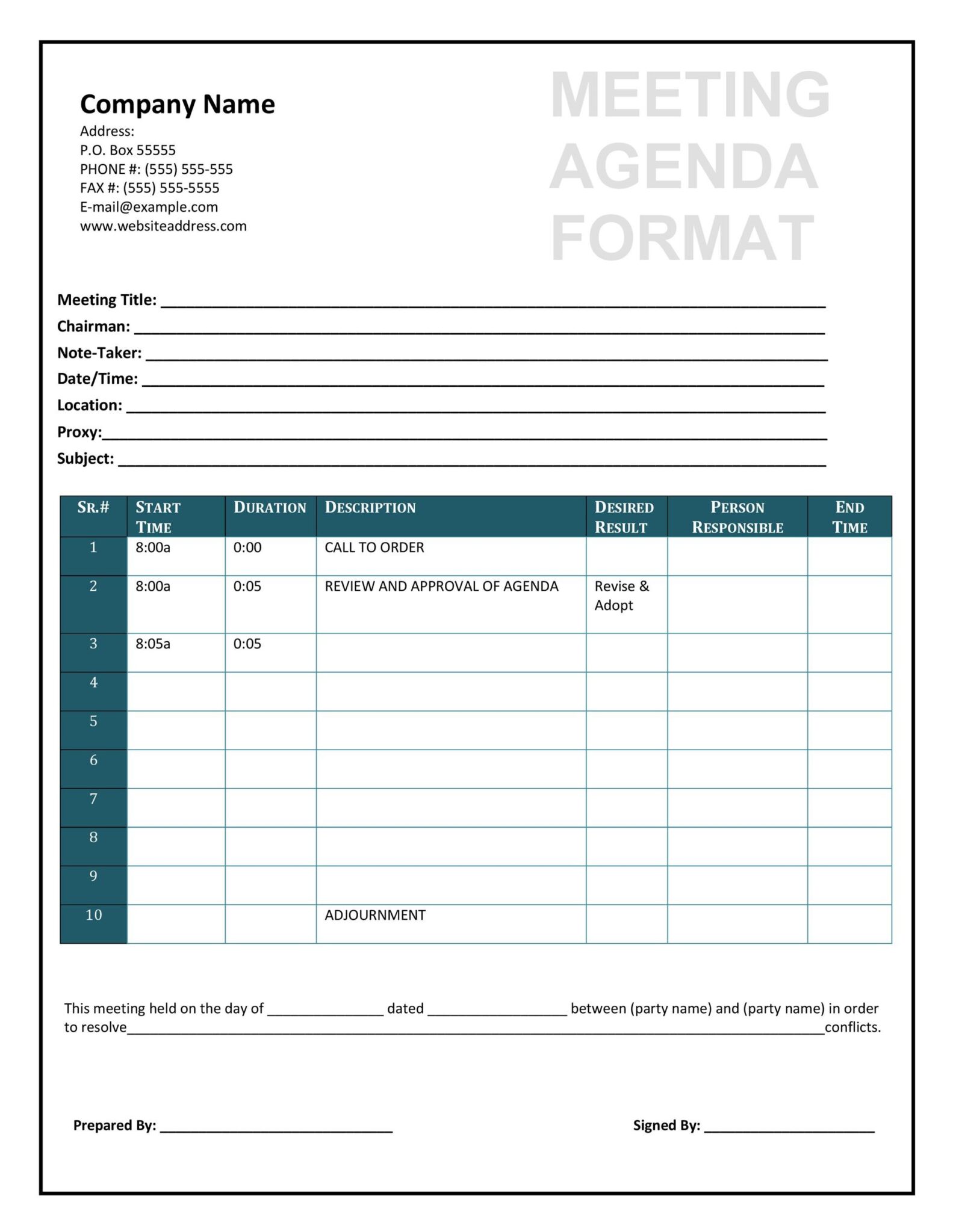 51 Free Meeting Agenda Templates Word Excel PDF Formats