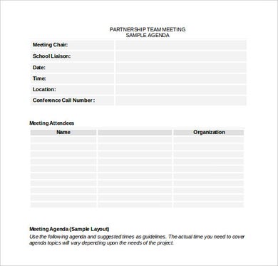 51 Free Meeting Agenda Templates Word Excel Pdf Formats